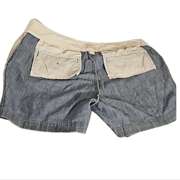 J. Crew 5" Chino Shorts Size 6 100% cotton Blue Style B9356 Med Echo Blue Wash - Picture 9 of 16